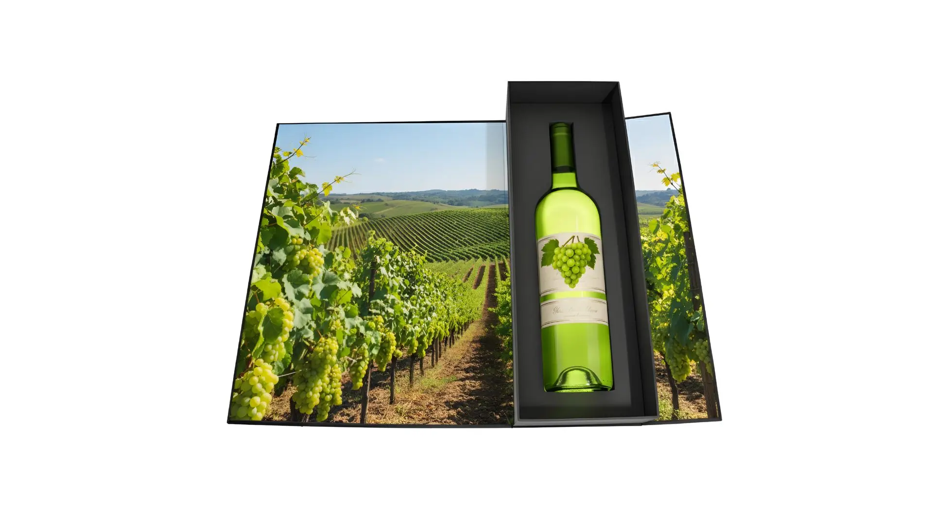Envases luminosos para tiendas de vino en línea