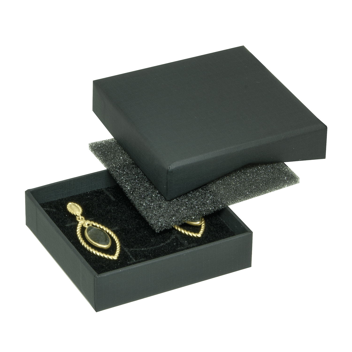 Cajas de joyería de cartón planas para anillos - colgantes - pendientes Cajas de joyería de cartón planas para anillos - colgantes - pendientes