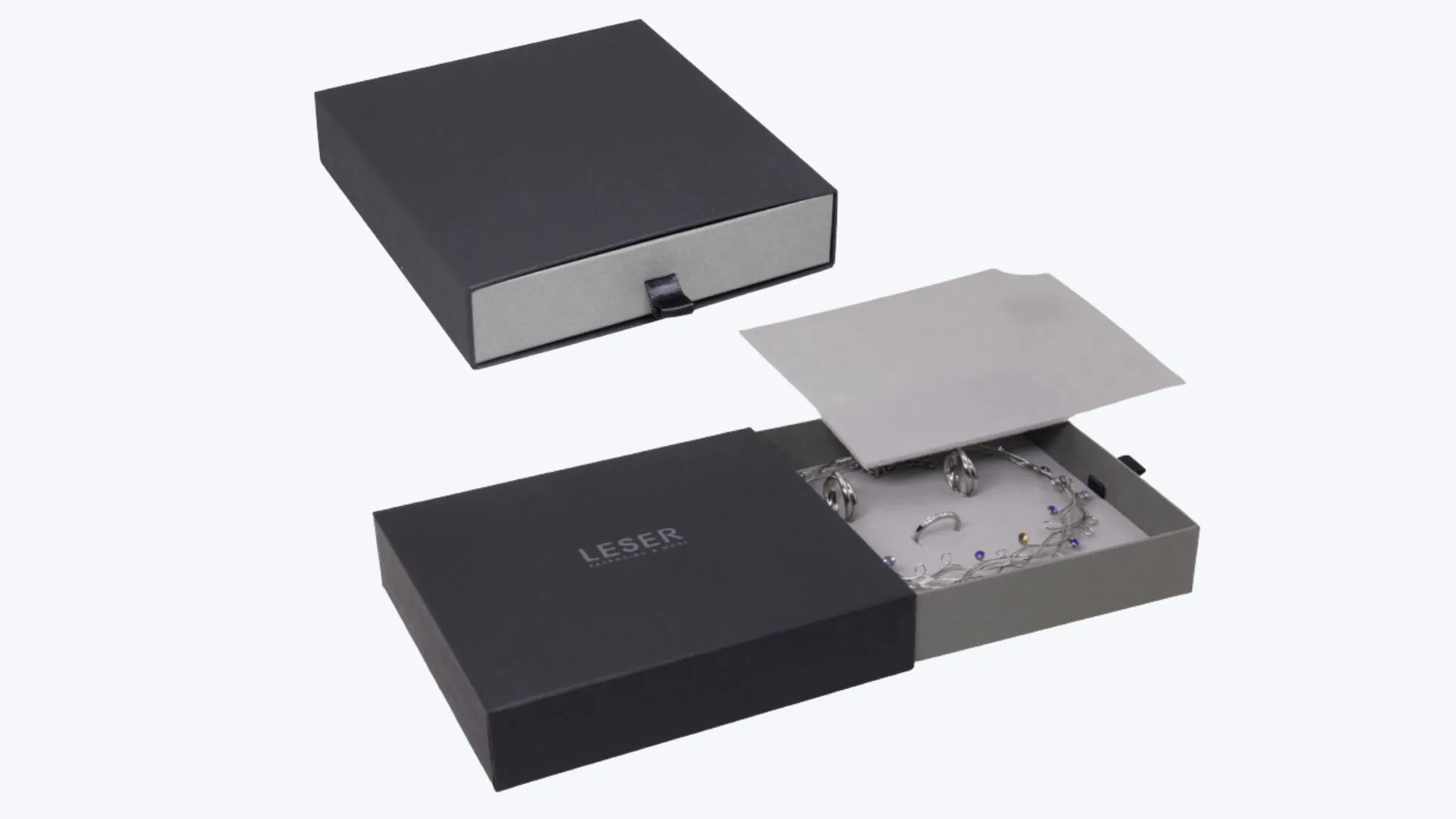 Cajas con funda y cajones de cartón