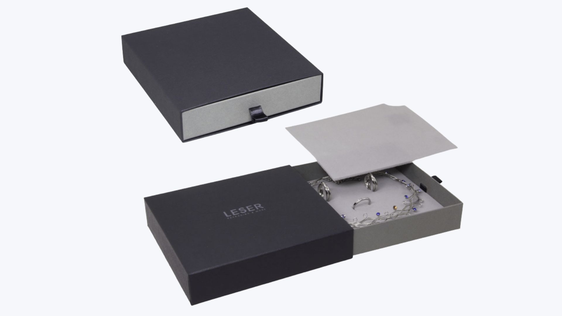 Cajas con funda y cajones de cartón Cajas con funda y cajones de cartón