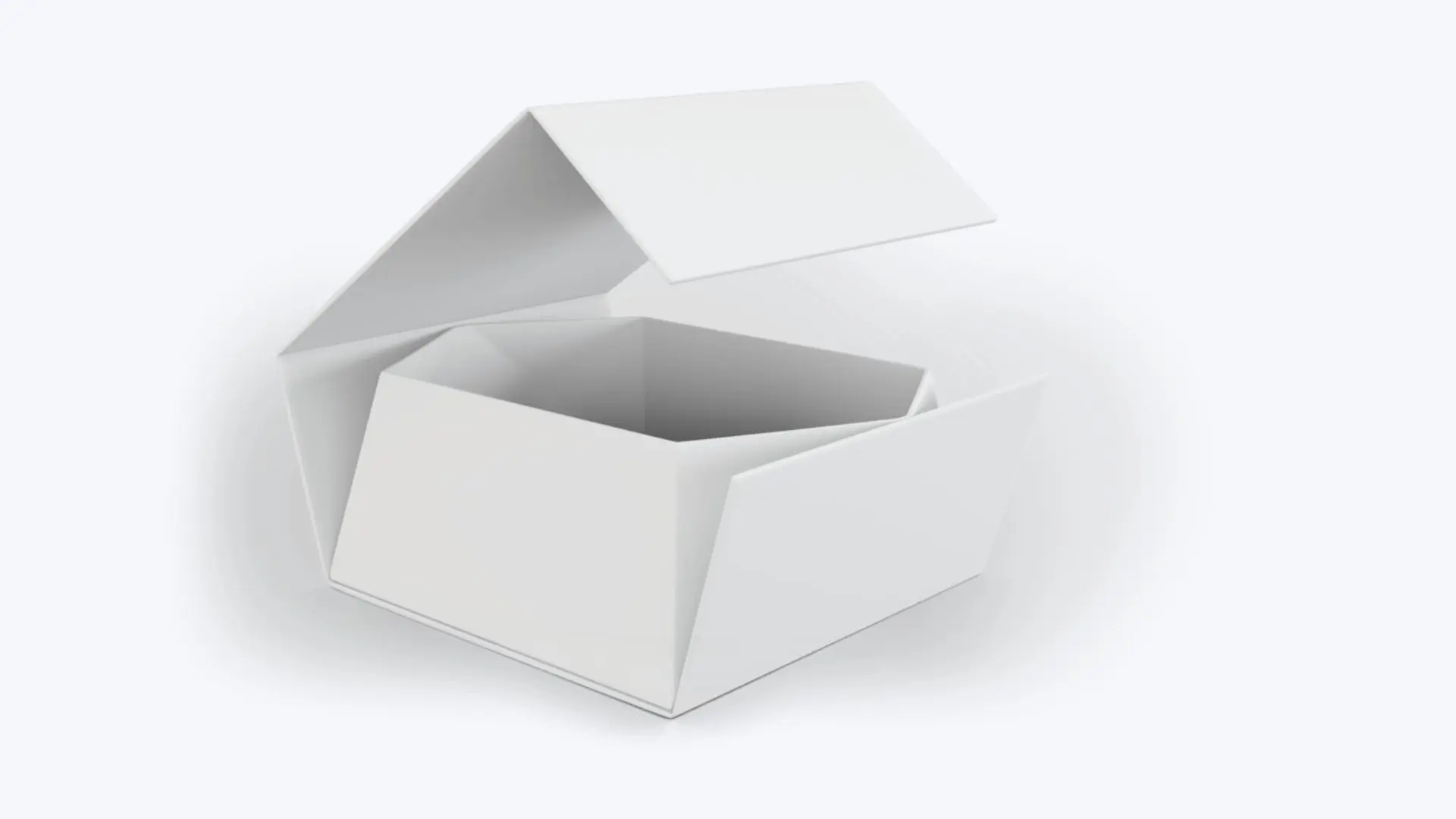 Caja de cartón plegable con cierre magnético