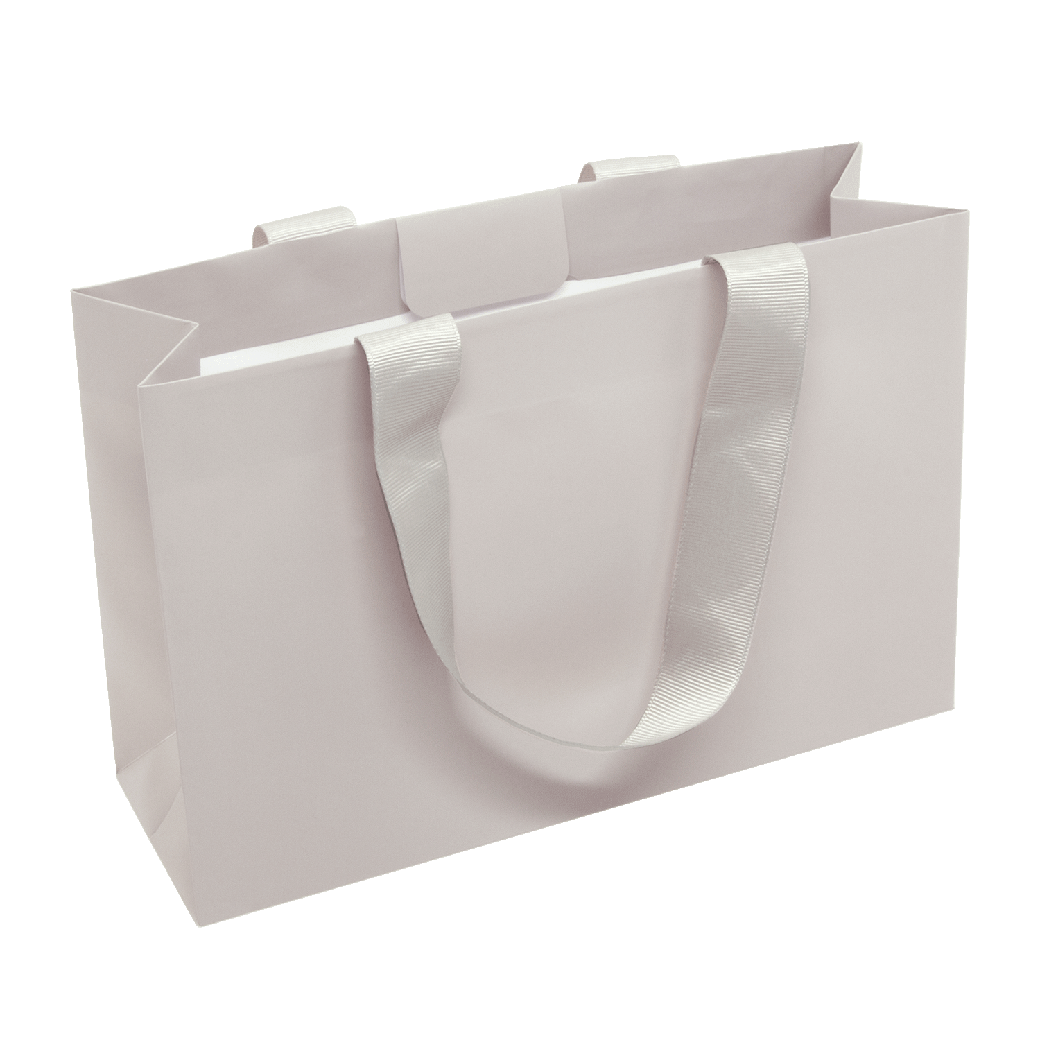Elegante bolsa de transporte con cinta de seda y cinta adhesiva