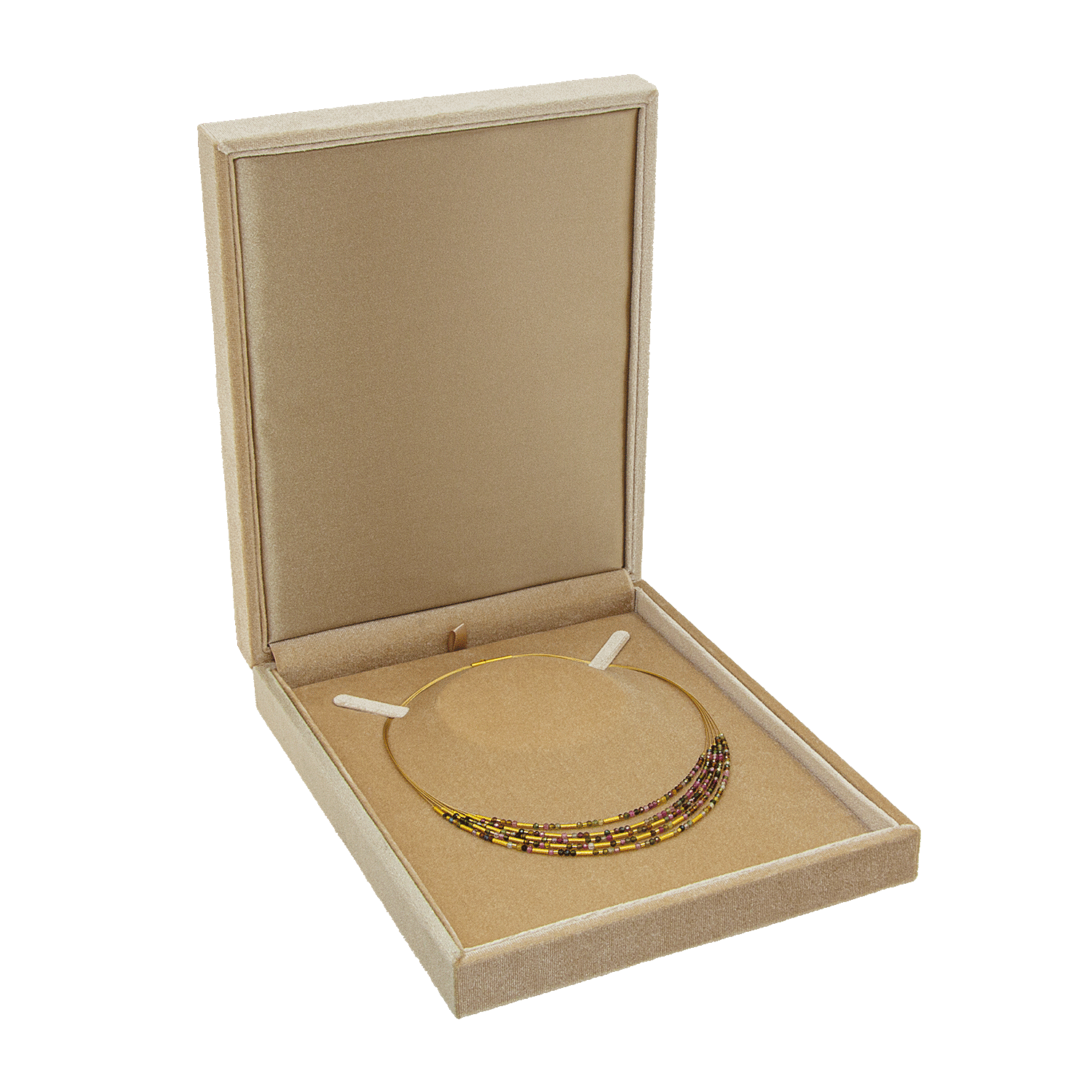 Estuches con funda de terciopelo para collares Estuches con funda de terciopelo para collares