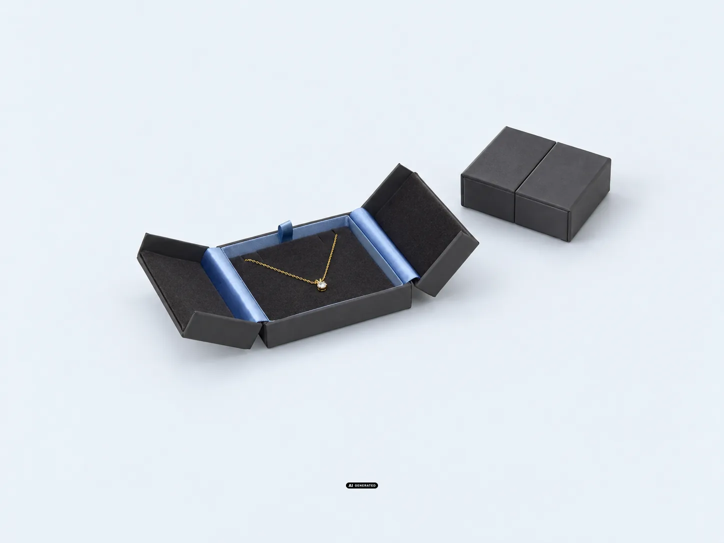 Estuche para joyas abierto de la serie 5860 DOUBLE DOOR con collar