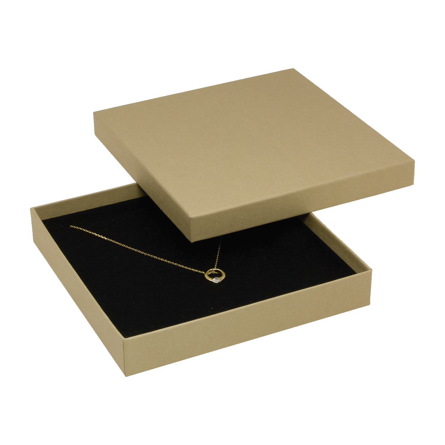 Cajas de joyería de cartón reciclado para collares