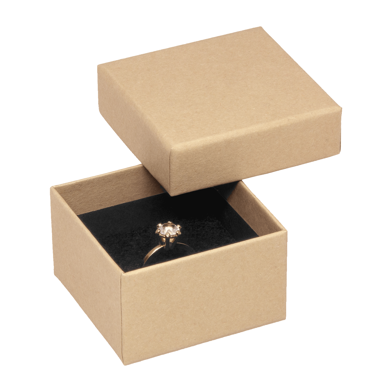 Cajas de joyería de cartón reciclado para anillos - alianzas - pendientes de botón