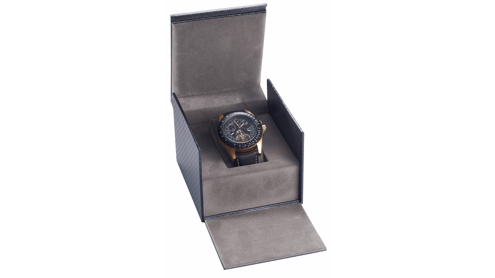Presentación atemporal: estuche de madera de primera calidad para relojes de pulsera elegantes.