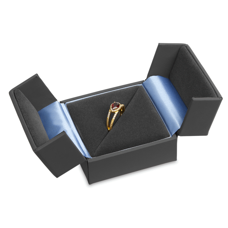 Estuches de doble puerta para anillos - alianzas