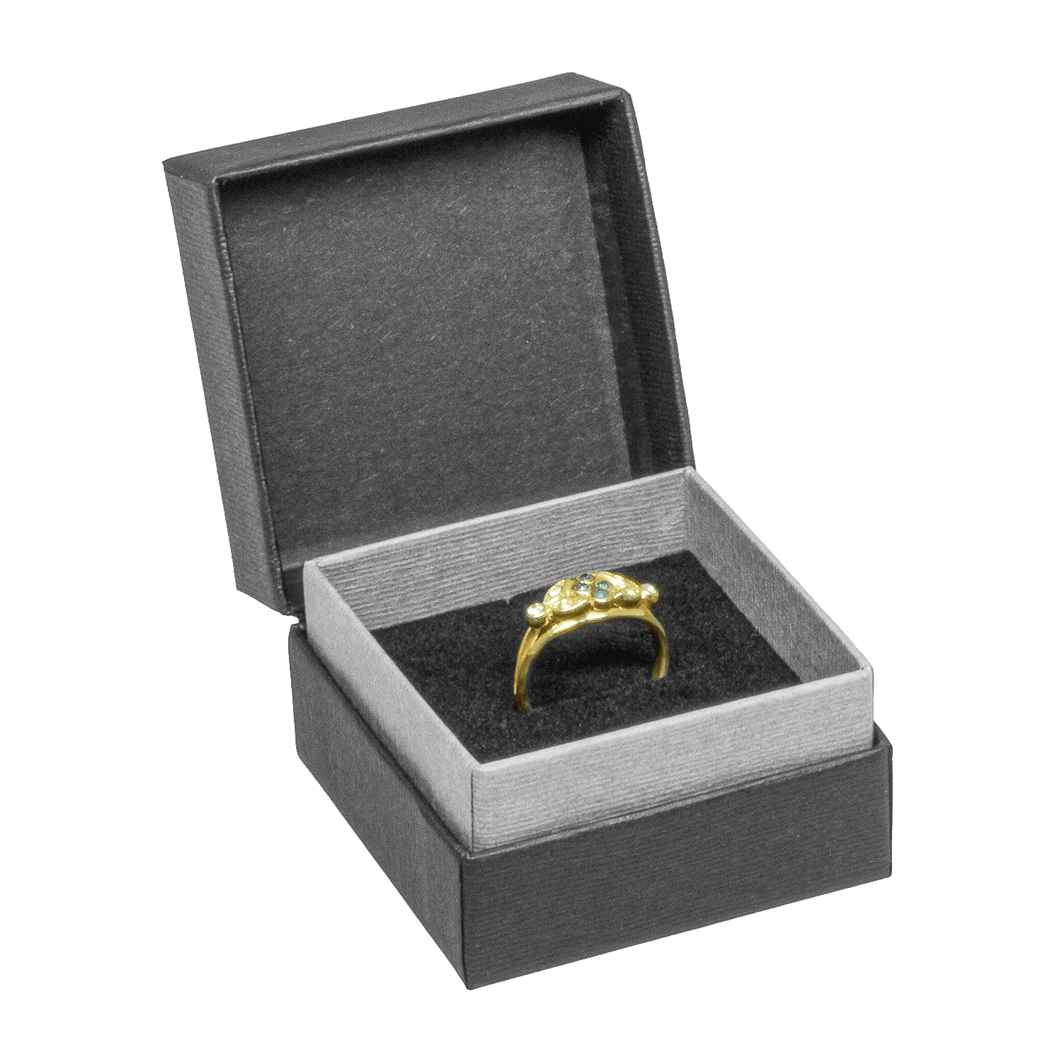 Cajas de cartón con bisagra para anillos - alianzas - pendientes