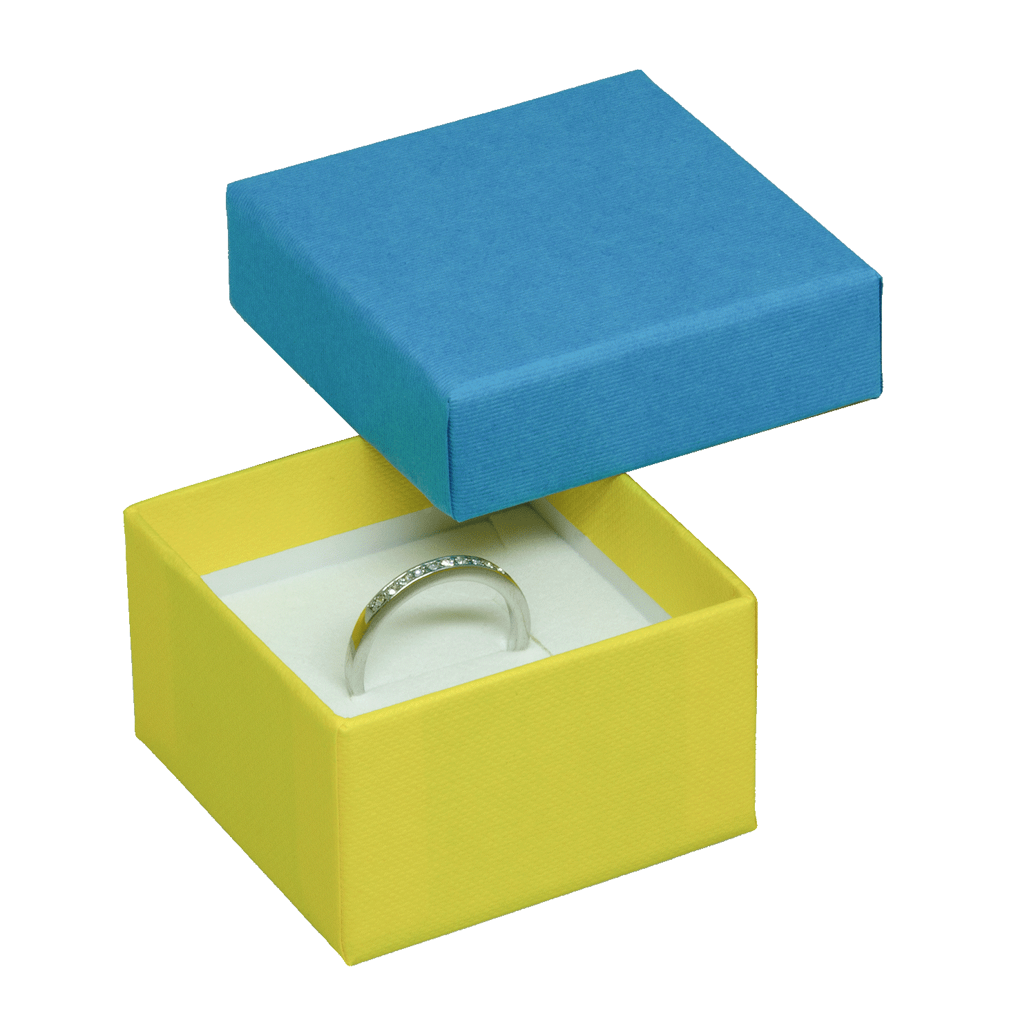 Gran cajas de dos colores hecha de cartón