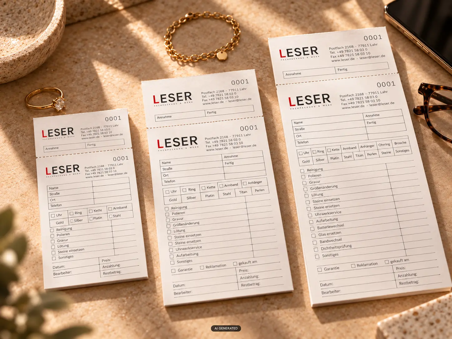 Tres formatos para cada encargo